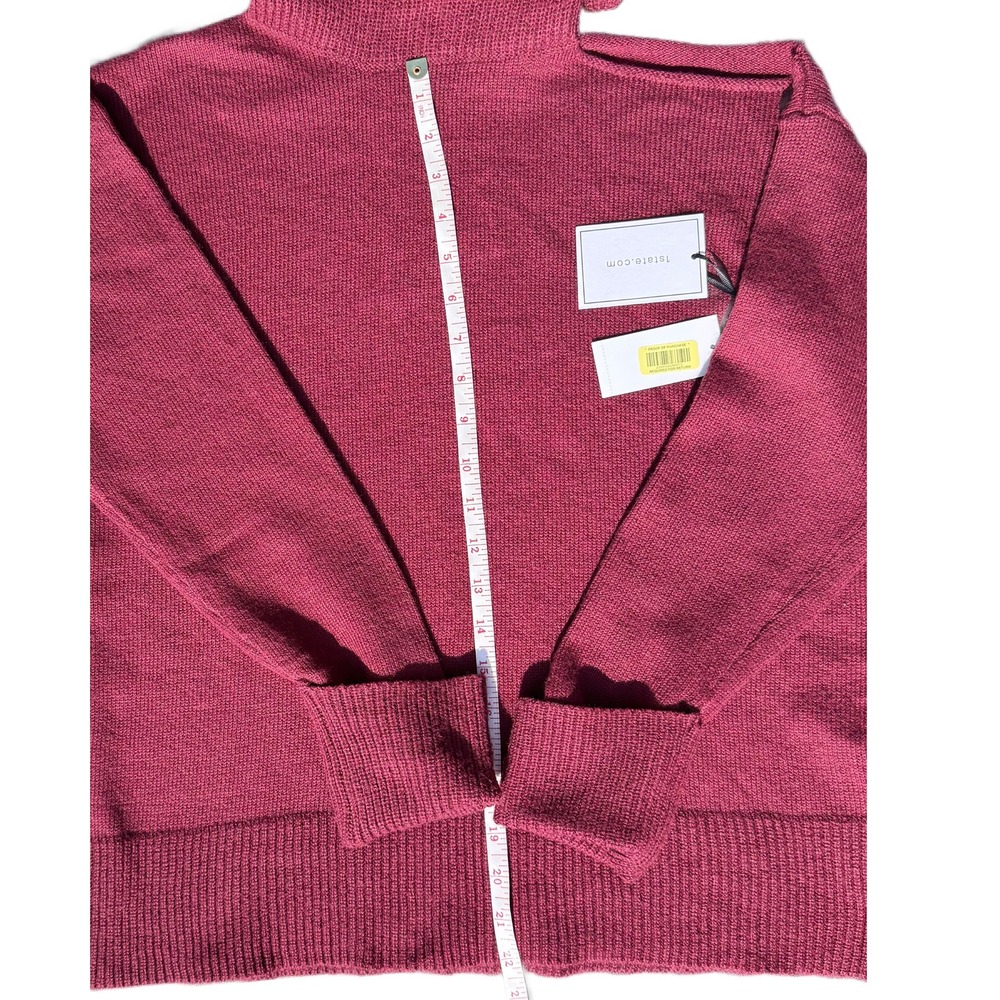 1 State womens pink funnel neck knit sweater size small new with tags - Picture 7 of 7